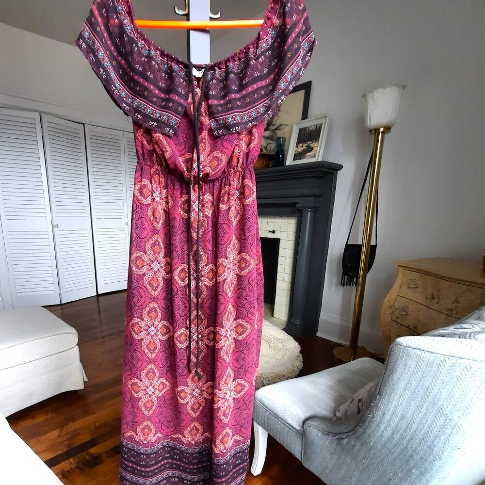 Midi Boho inspired romantic dress, with empire waist, Monteau - Picture 2 of 8